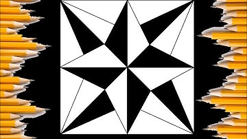 Geometrical Chart - step by step | Geometric Patterns | Geometric Pattern ll 3D illusion