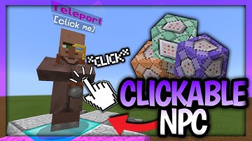 How To Make "CLICKABLE NPC" in Minecraft Bedrock Edition!!!