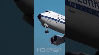 RETRO Lufthansa Boeing 747-8i Takeoff at San Francisco Airport SFO #shorts