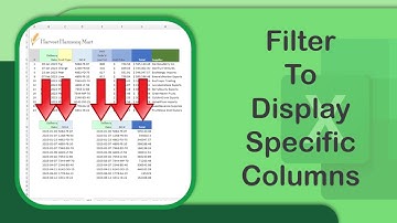 Filter Excel to only show certain columns for large dataset - Excel Tips and Tricks