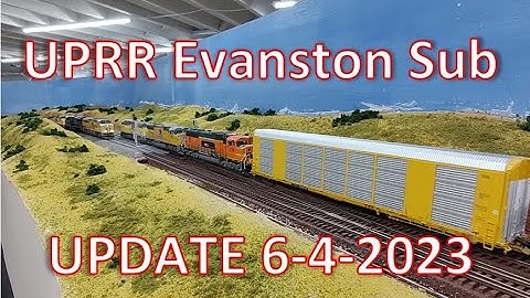 More Scenery UPDATE on the UPRR Evanston Sub - Also renumbering locomotives.   HO Trains in Action!
