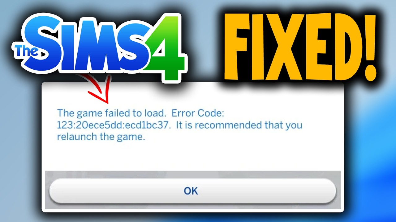 How to Fix Sims 4 Game Failed to Load - Full Guide - YouTube