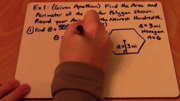 Area and Perimeter  of Regular Polygons    Ex1 Given Apothem