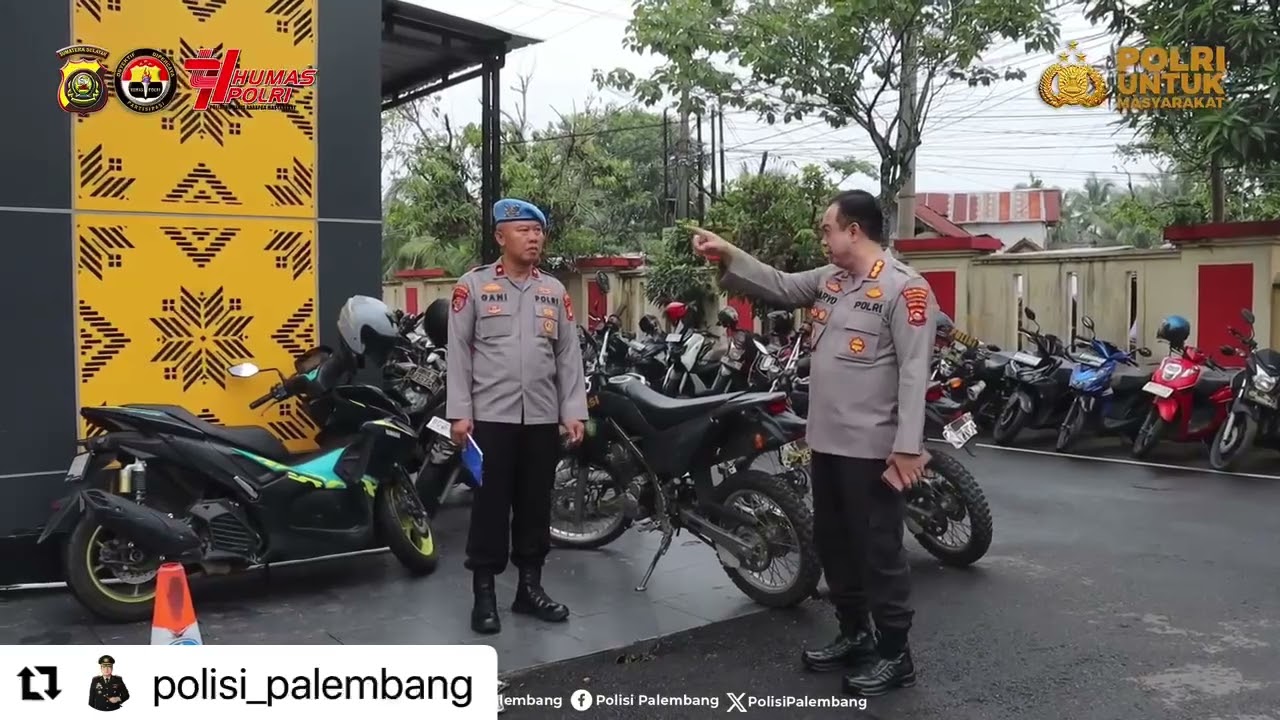 Kapolrestabes Palembang Tertibkan Area Mako Pastikan kendaraan Rapi Demi Kenyamanan Masyarakat