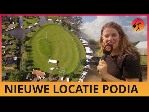 Nieuwe locatie van het podium 