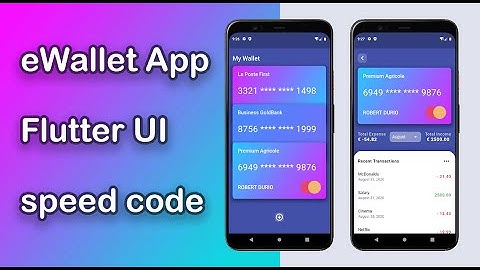 simple eWallet UI in Flutter - speed code - part 2