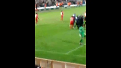 Mansfield fans at liverpool match (2nd Half brad jones s**t)