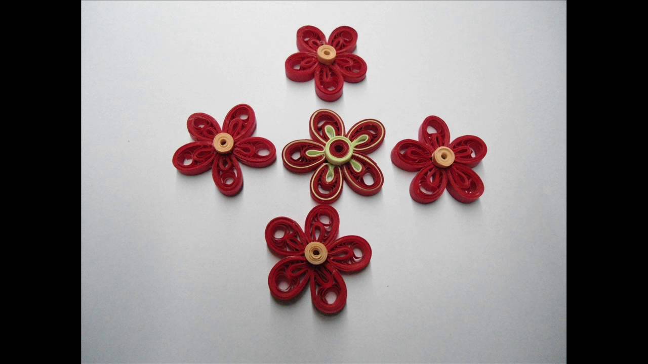 Easy & Simple Handmade Paper Quilling Flowers Design 2 YouTube