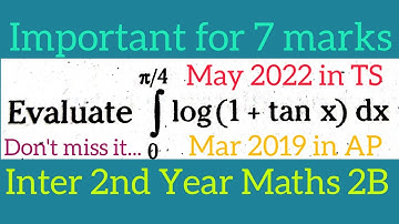 problem on definite integrals in telugu@maths naresh eclass