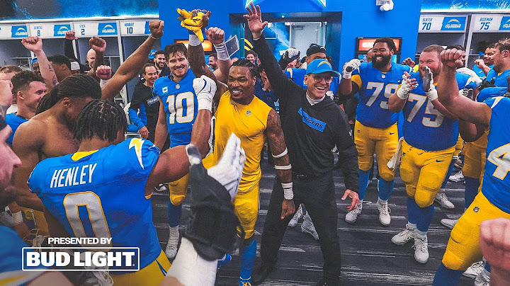 Jim Harbaugh Locker Room Victory Speech vs Broncos | LA Chargers