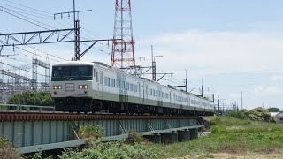 185系B6編成 9075M あしかが大藤まつり号   @岡部〜本庄 身馴川橋梁