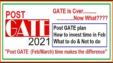 GATE is Over ..............Now What ????  | Post GATE Counselling 2021 |  Dr Vijayender