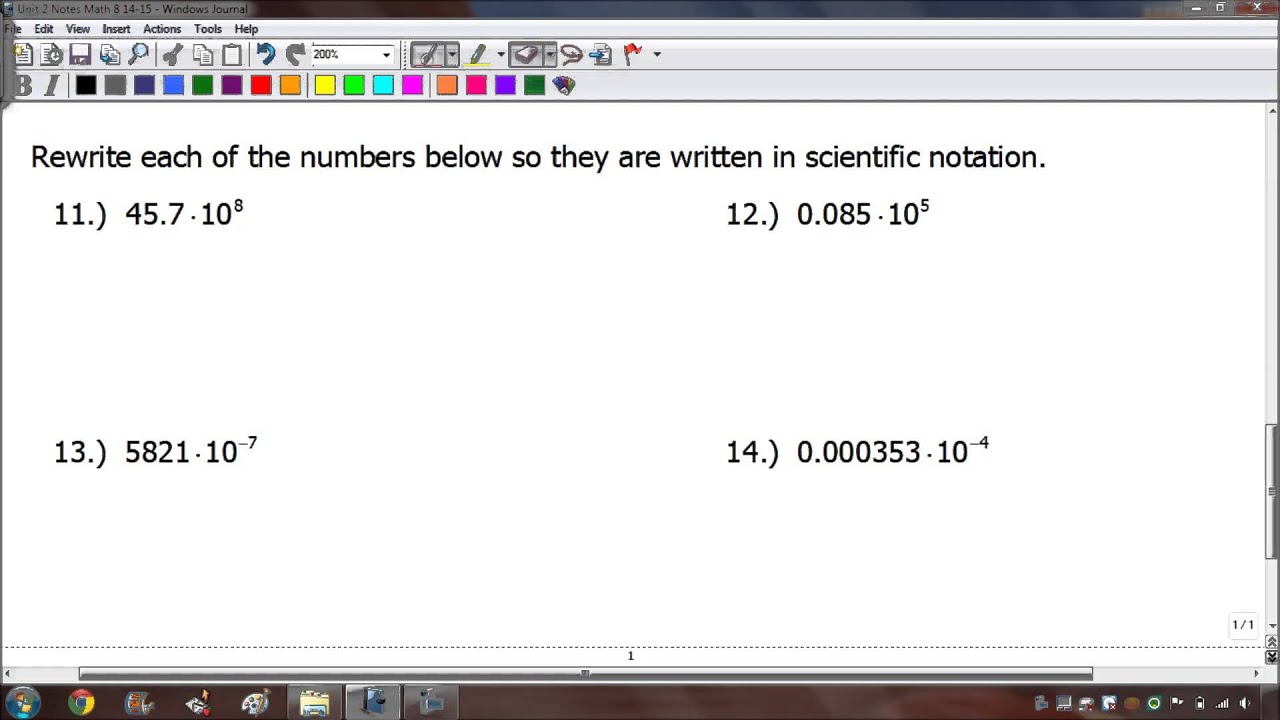 Video #2.2 - Adjusting Numbers to Scientific Notation - YouTube