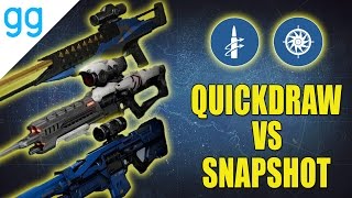 Destiny - QUICKDRAW VS. SNAPSHOT || Sniping Guide (Rise of Iron)