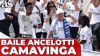 SHOW ANCELOTTI en CIBELES: 'Tengo un sueño...' y puso a TODOS a BAILAR | Real Madrid Fiesta