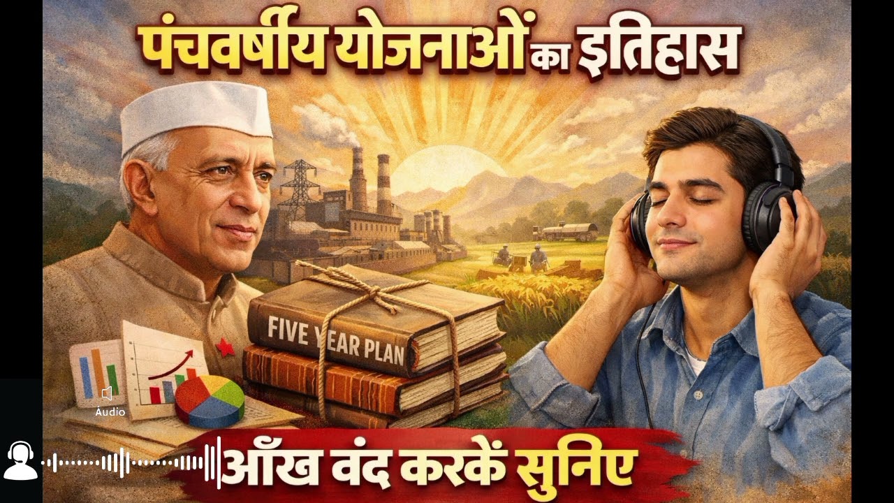 भारत की पंचवर्षीय योजनाओं का इतिहास | आँख बंद करके सुनिए पूरी कहानी | UPSC/SSC/State PCS
