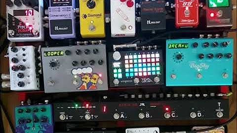 Shoutout to the Strymon multiswitch for the half speed loop function, beautiful day for it.