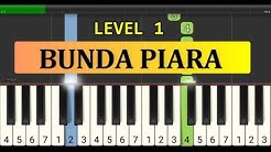 nada piano bunda piara - tutorial piano grade 1 - lagu anak anak indonesia - not pianika  - Durasi: 1:38. 