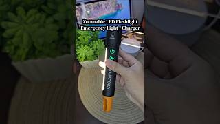 Zoomable LED Flashlight - USB Rechargeable Torch Light for Home, Outdoor, Camping Portable