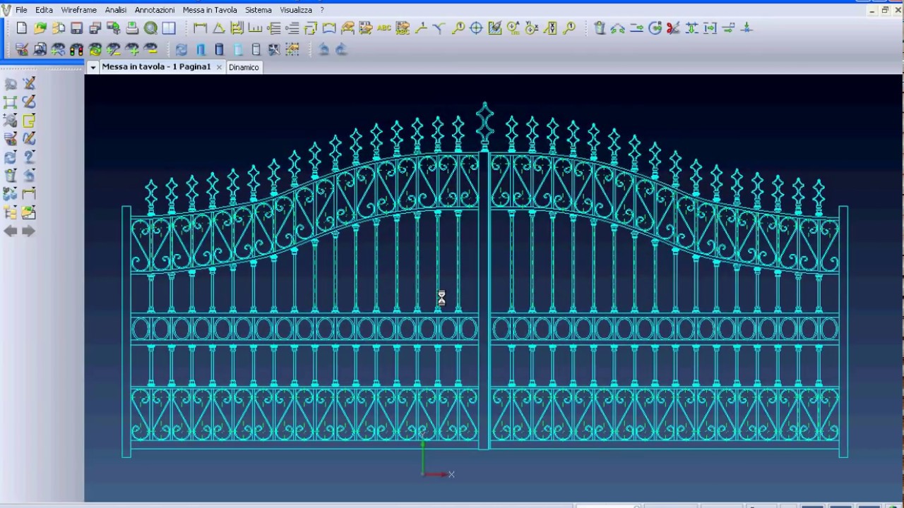 Visi Cad Rel18 Disegno Cancello Youtube