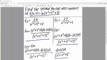 Calc 3: Partial Derivatives (Solved by Hand) ptC