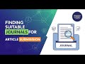 Finding Suitable Journals for Article Submission