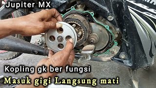 Overcoming clutch not working, immediately dies when engaging gear. Jupiter MX