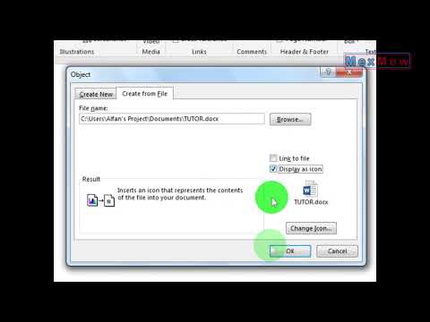 Video: Cara Memasukkan Fail Ke Word