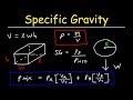 Specific Gravity and Density of Mixtures - Fluids Physics Problems