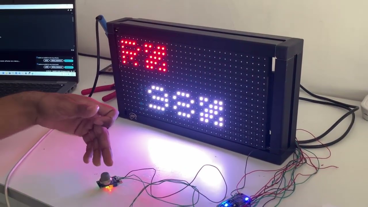 Real-Time Gas Monitoring | MQ Sensor + P10 Display + NodeMCU