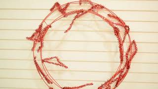 Metal wire wreath frame 14 inch deep green wire rings for festival decoration