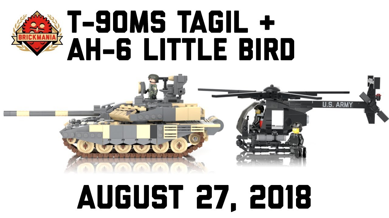 T-90MS Tagil - Main Battle Tank & AH-6 Little Bird - Light Attack  Helicopter - Custom Military Lego