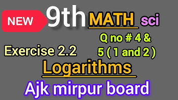 New book Math class 9th solve Ex 2.2 Ajk board || Ex 2.2 new book Math class 9th solve Q4 and 5