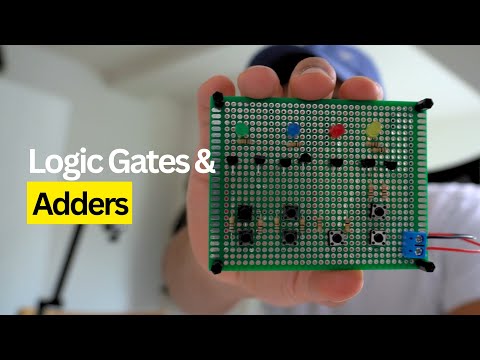 Building Logic Gates and a 4 Bit Adder | cinematic