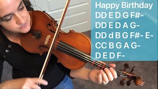 How to play Happy Birthday on the Violin (Extremely Easy Tutorial)