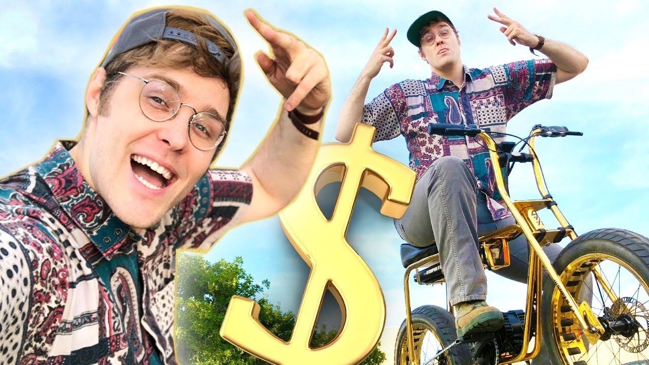 post malone electric bicycle Marker High-Step Taconite Adventure Bike and is equipped with 24” rims and 3” tires Super73 Electric Bike | Los