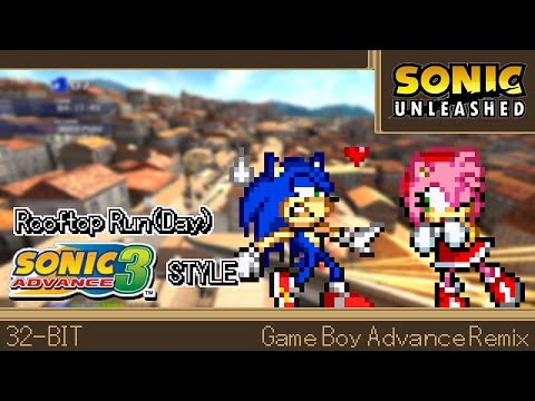 GBA Rooftop Run Day Sonic Unleashed Sonic Advance 3 Style