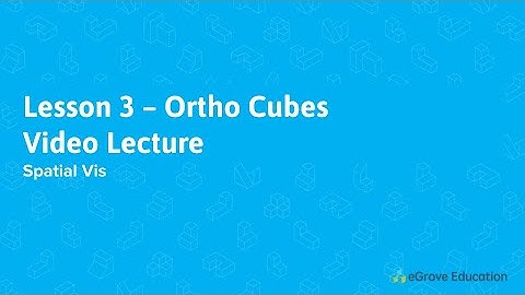 Spatial Vis™ Lecture | Lesson 3 - Orthocubes