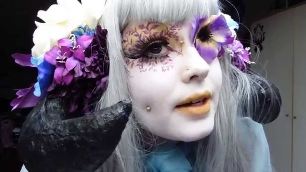 Shironuri Flower Demon Makeup Tutorial YouTube