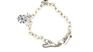 Estate James Avery Bracelet With Clover & Reindeer Charm In Sterling Silver