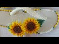 Flor Girassol de miçanga 3D