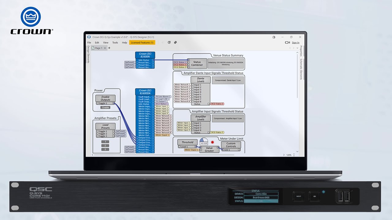 Crown | Technical Overview Video: Q-Sys Monitoring Plugin for DCi and I ...