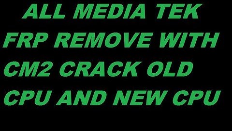 All Mtk Cpu Frp Remove One Click