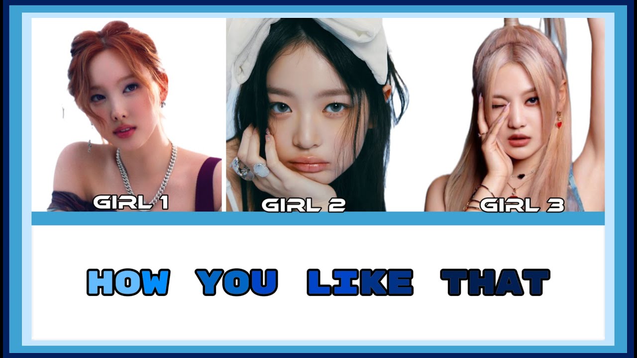 BLACKPINK how you like that your girl group 3 MEMBER (KPOP KARAOKE)
