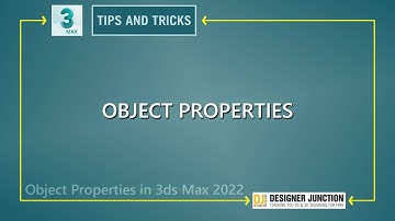 Object Properties in 3ds Max 2022 || Tips and Tricks in Hindi / Urdu