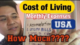 Cost of Living in United States  🇺🇸 2020!  Monthly Expenses! Total Expenditures Living in USA
