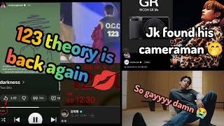 JK PAUSED AT 1:23 TIMESTAMP 🤭 TaeKook 123 theory is back again😁💜💚✨ TAE COMMENTED ON CAMERA POSTS?! 😭