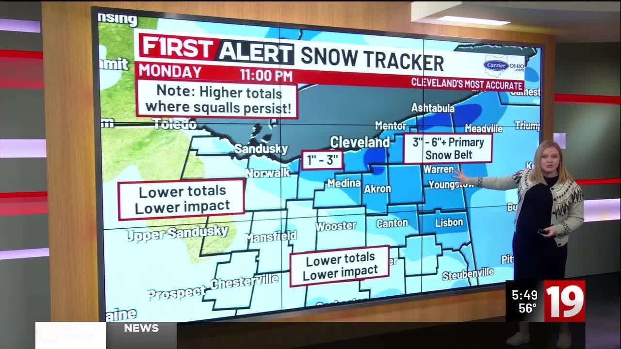 19 First Alert Weather Day Monday: Arctic blast to bring snow, cold ...