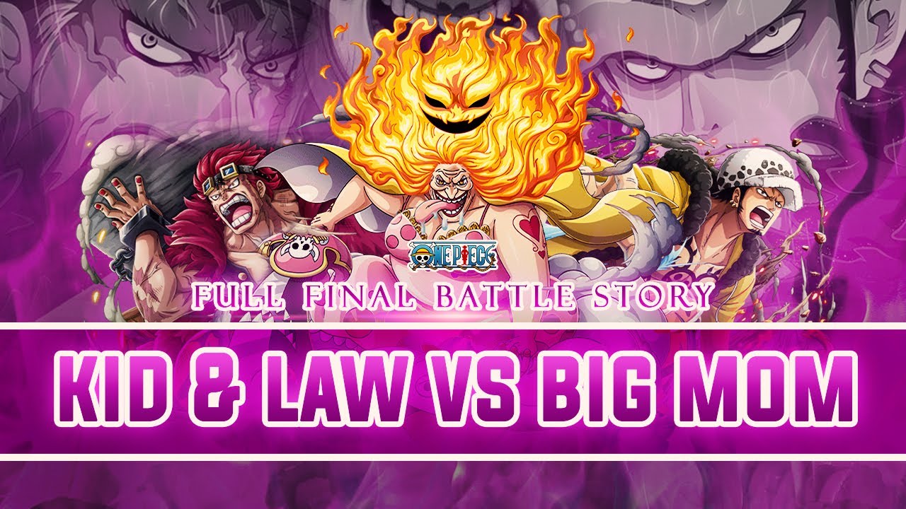 TRAFALGAR LAW e EUSTASS KID combinam ataques e derrubam BIG MOM ( One