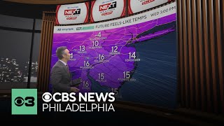 Windy conditions with feels-like temps in the teens continue in Philadelphia Wednesday, Thursday